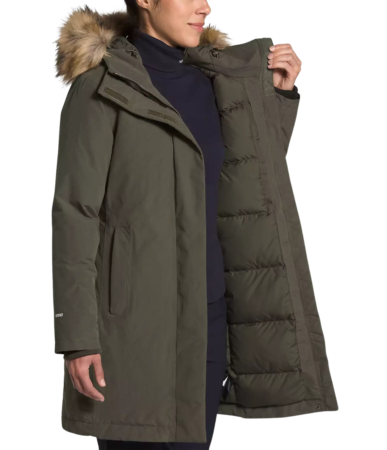 Water resistant winter store coat